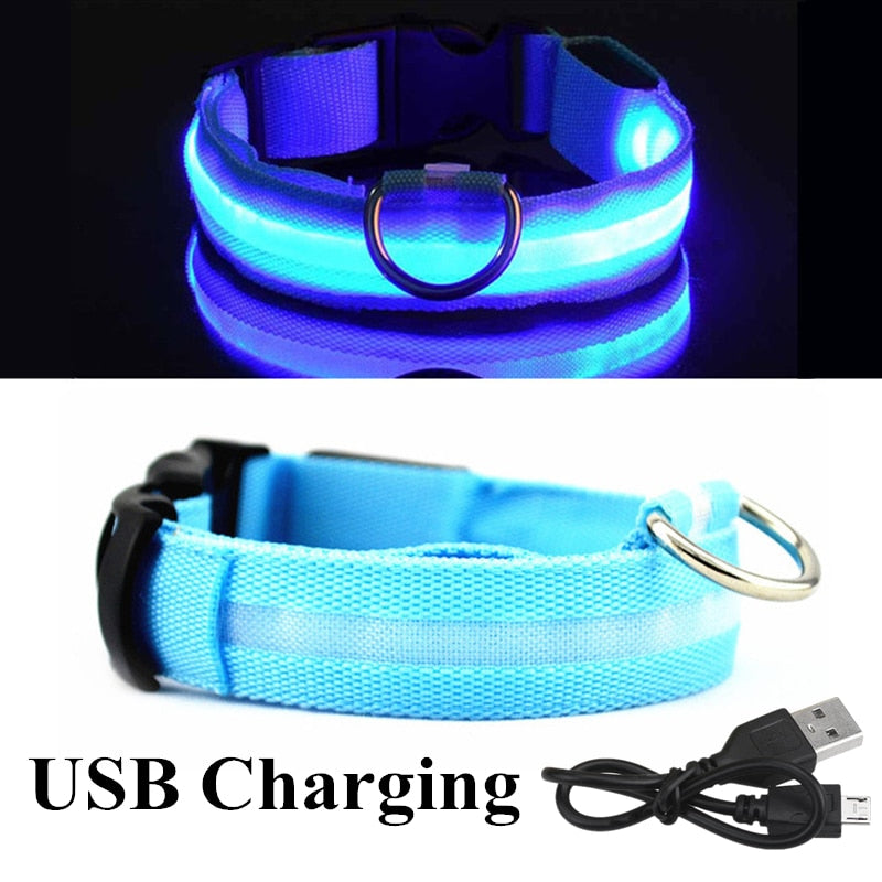 Verstellbares LED-Haustierhalsband