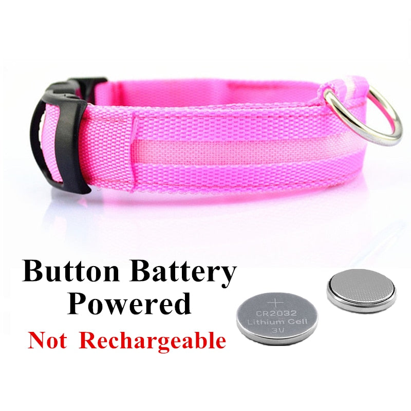 Verstellbares LED-Haustierhalsband