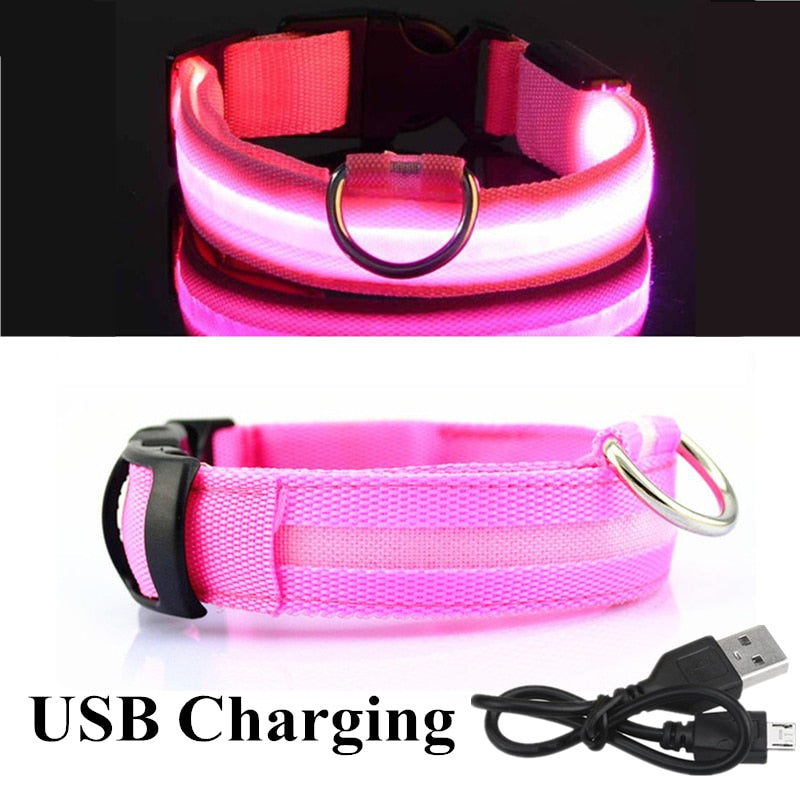Verstellbares LED-Haustierhalsband