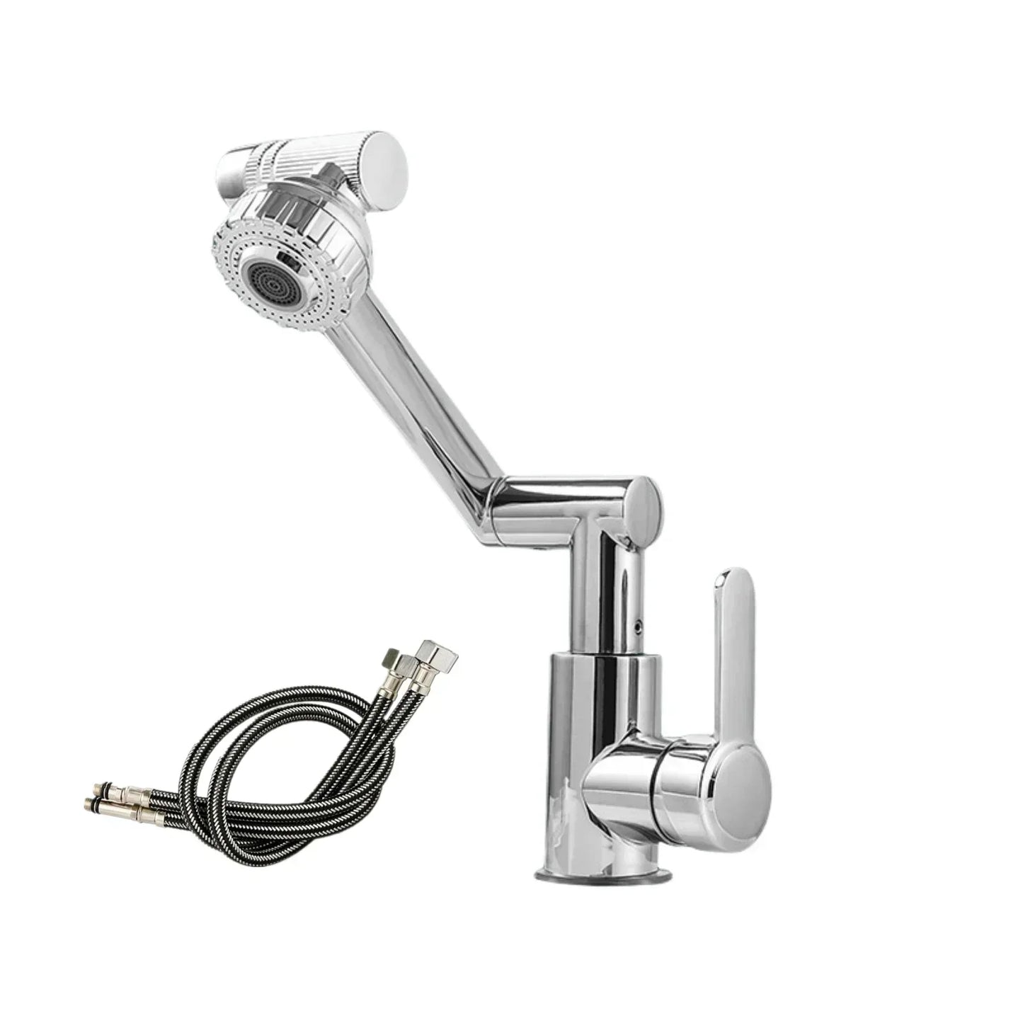 1080 Swivel Faucet for Bathroom Sink Big Angle Rotate Spray Water Tap Single Handle Vanity Faucet Matte Black Kitchen Faucet