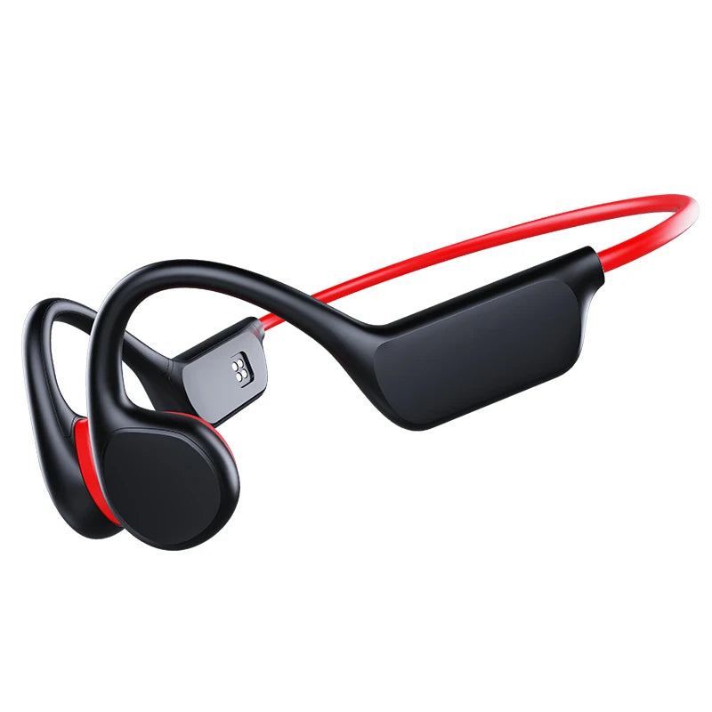 POLVCDG Knochenleitungs-Headset IPX8 32 GB Bluetooth 5.3 Kabelloses Headset mit Mikrofon Wasserdicht Schwimmen 2024 Neu
