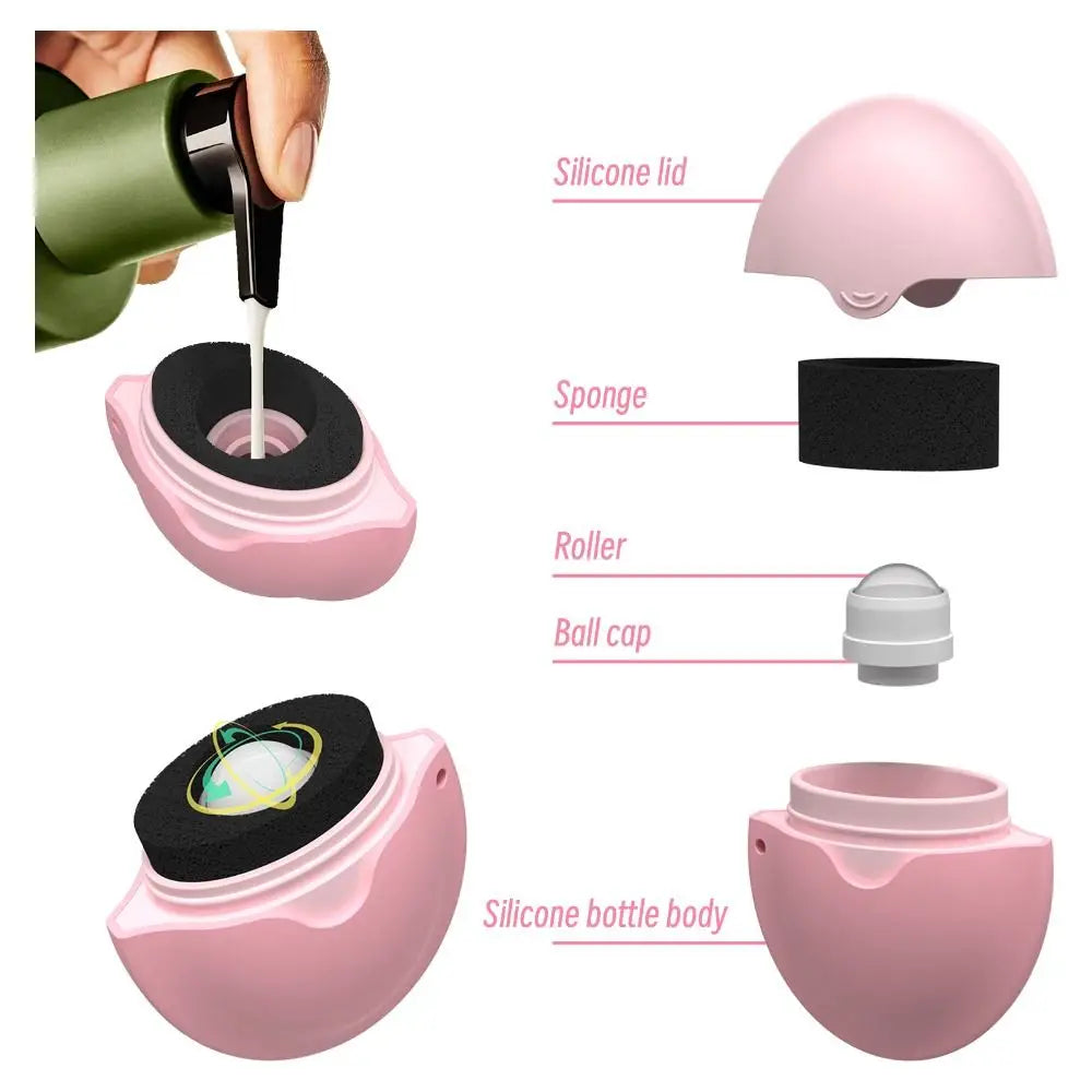Silikon-Sonnencreme-Roller-Applikator, nachfüllbar, oval, Isolationslotion, Creme-Flaschen, Nähte, Farbkosmetik, Werkzeug für unterwegs