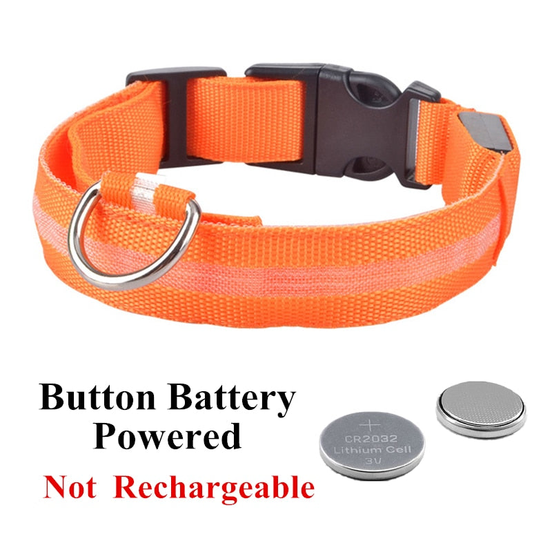 Verstellbares LED-Haustierhalsband