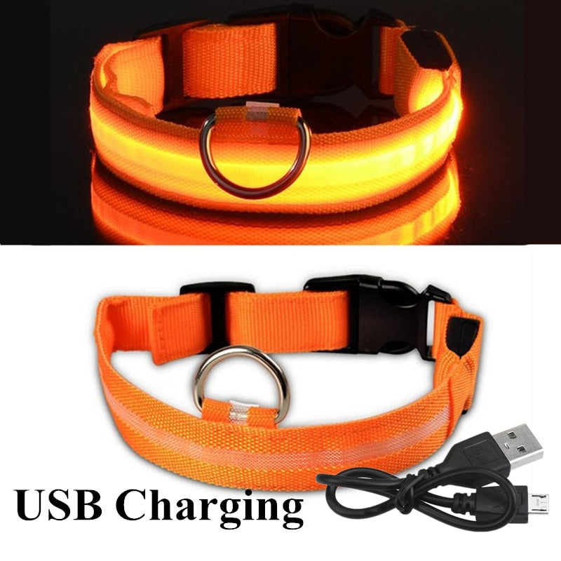 Verstellbares LED-Haustierhalsband