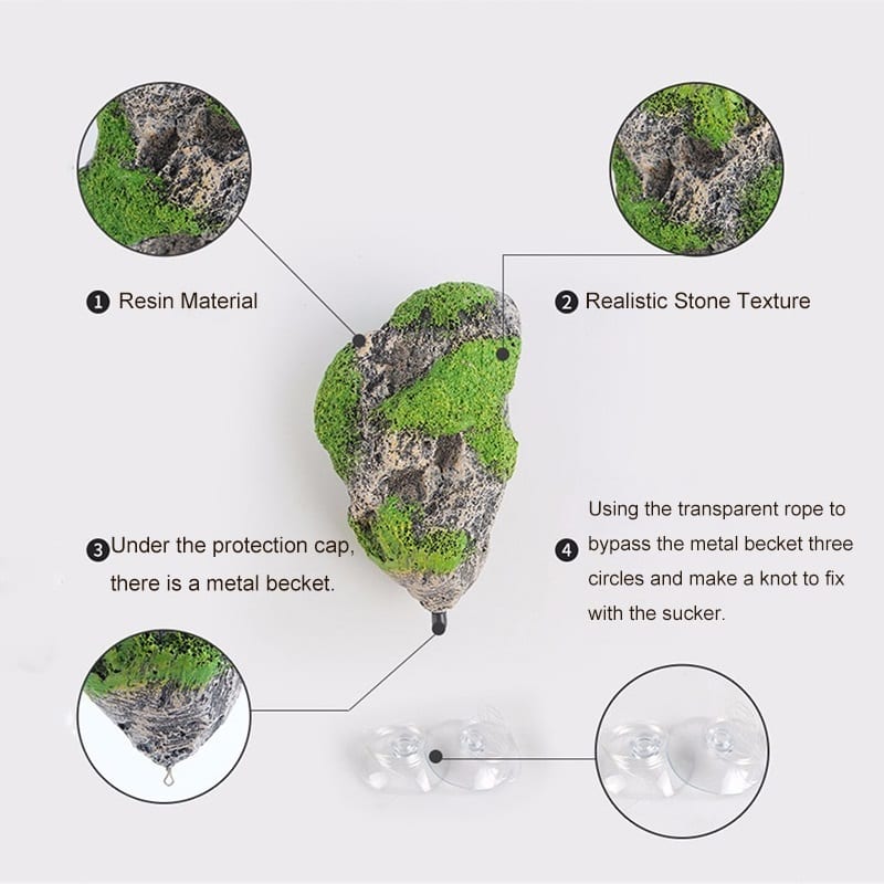 Διακοσμήσεις Ενυδρείου Floating Moss Rocks