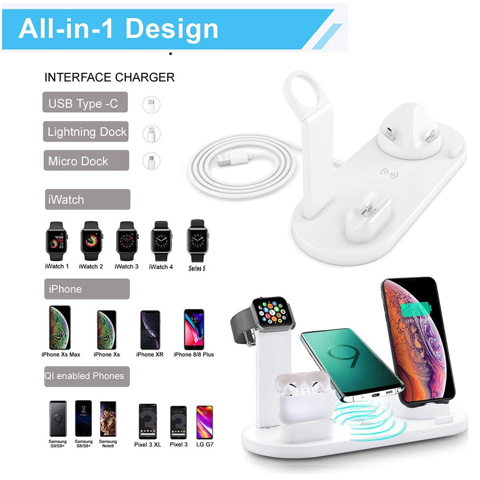 7-in-1-Wireless-Ladegerät mit Ständer