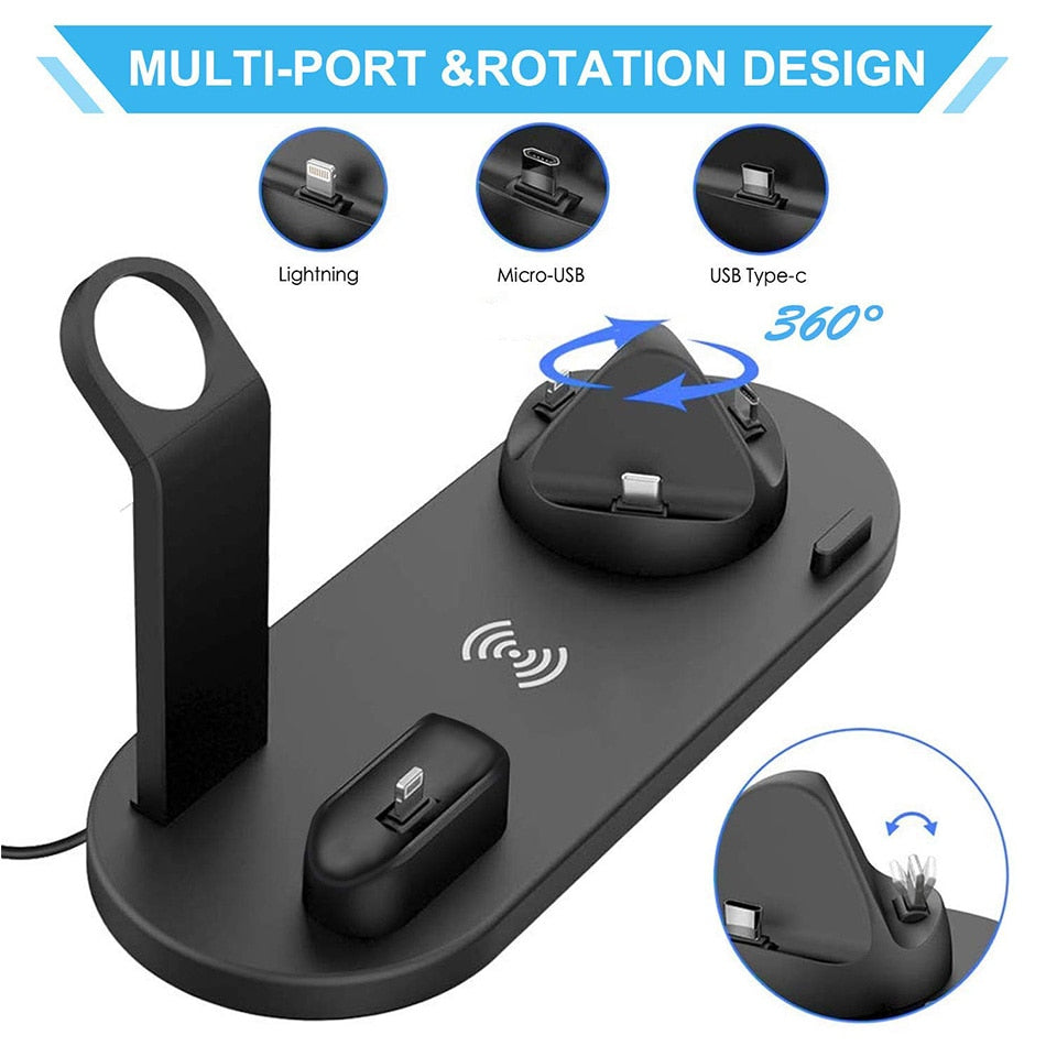 7-in-1-Wireless-Ladegerät mit Ständer