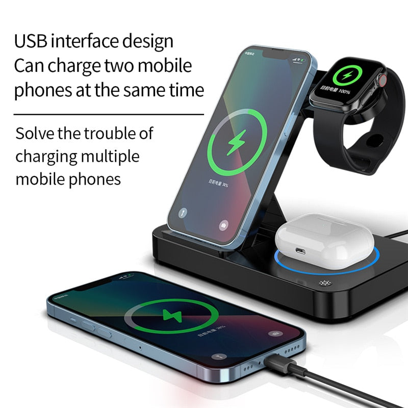 4 in 1 Foldable Wireless Charging Station