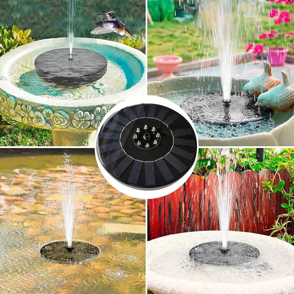 Solarbetriebene Vogelbad-Brunnenpumpe, Upgrade, 1,4 W, Solarbrunnen mit 4 Düsen