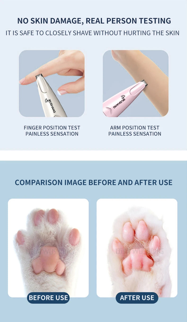 Pet Dog Electric Groomer Trimmer with LED Light
