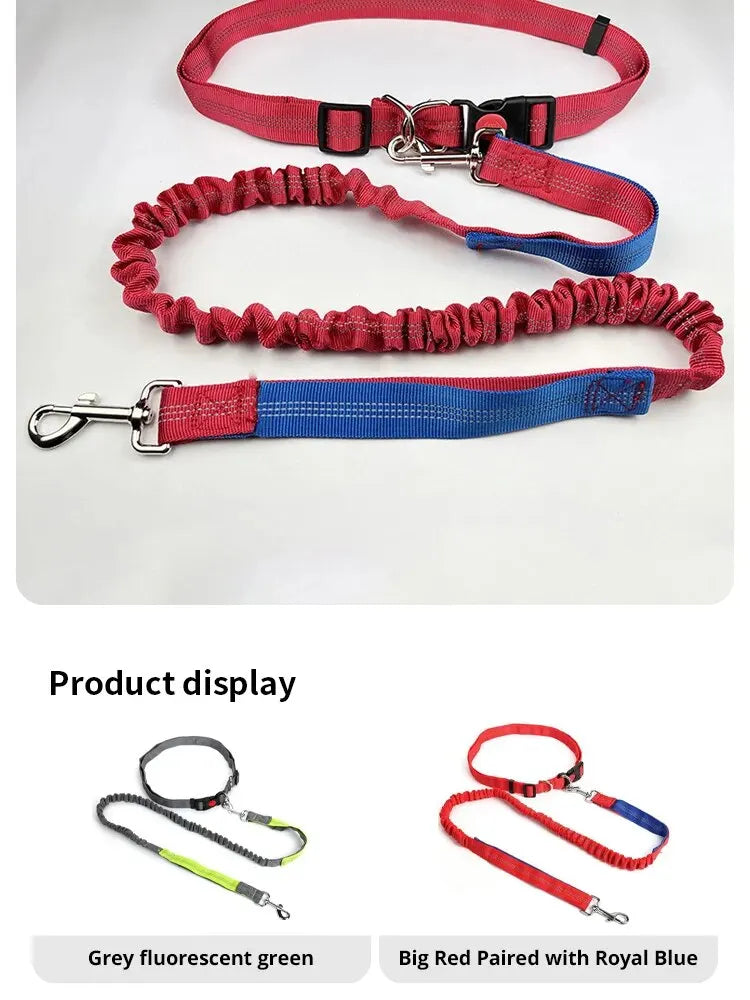 Pet Leash Multifunctional Dog Walking Leash Stretchable Elastic Explosion-Proof Punch Outdoor Running Dog Walking Leash