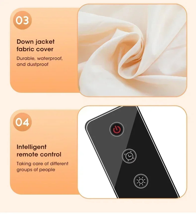 Mini Portable Dryer /Foldable Electric Dryer /Intelligent Timed Fast Drying Household Cabinet with Drying Bag Compact Travel Style