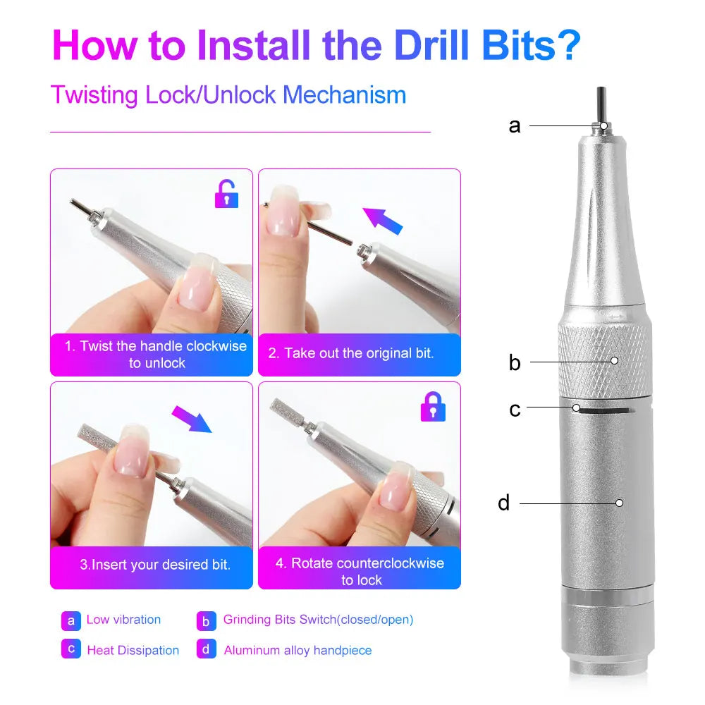 Vibrant Nail Care Drill