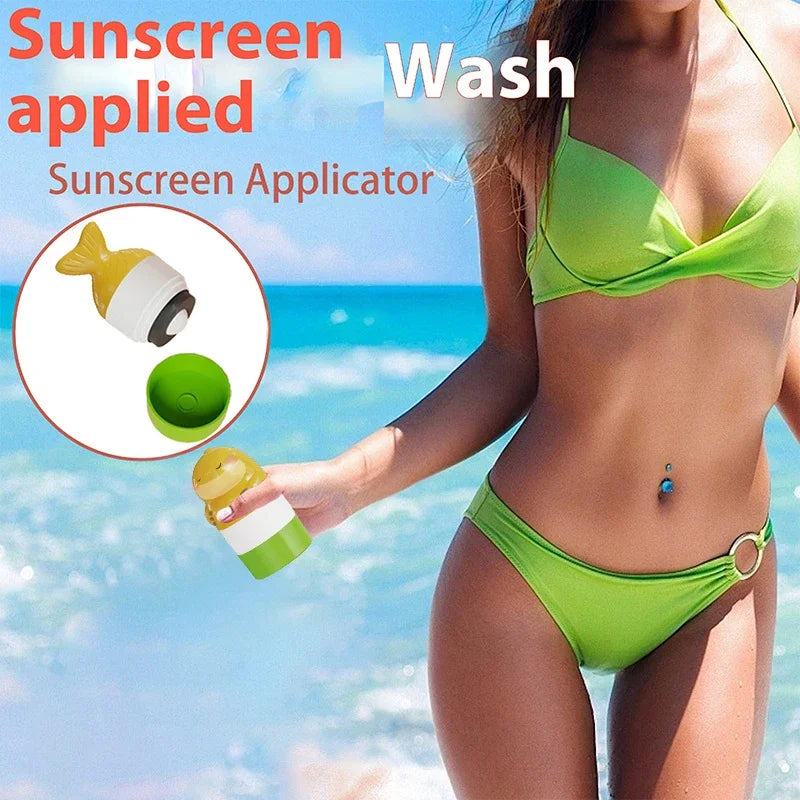 100ml Refillable Sunscreen Roll-on Applicator Portable Travel Dispenser Bottle Sunscreen Lotion Applicator Home Travel Storage