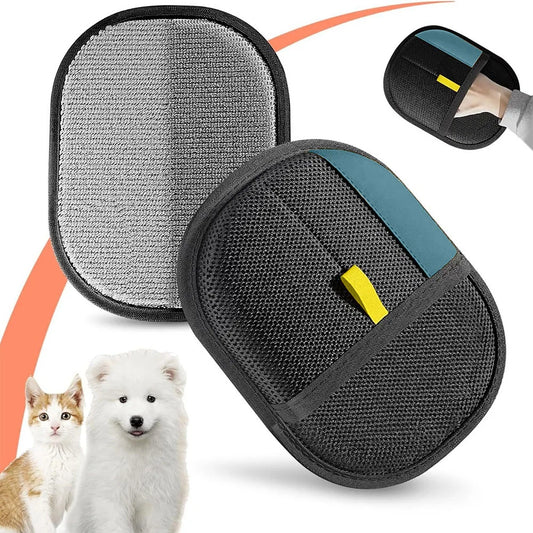 Reusable Pet Static Electricity Hair Removal Gloves Dog Cat Mitts Grooming Tools Sofa Carpet Hair Cleaning Brush Hair Scraper