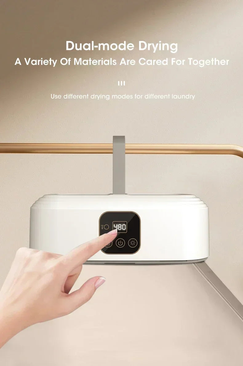Mini Portable Dryer /Foldable Electric Dryer /Intelligent Timed Fast Drying Household Cabinet with Drying Bag Compact Travel Style