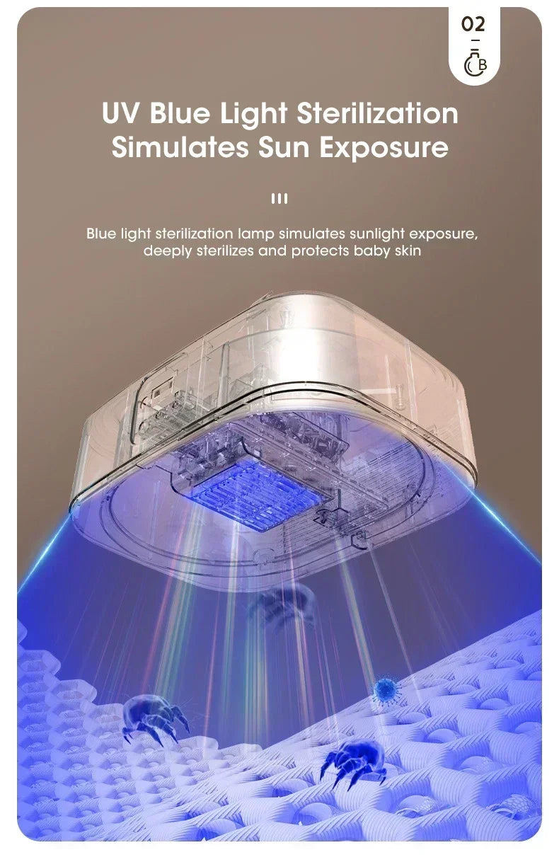 Mini Portable Dryer /Foldable Electric Dryer /Intelligent Timed Fast Drying Household Cabinet with Drying Bag Compact Travel Style