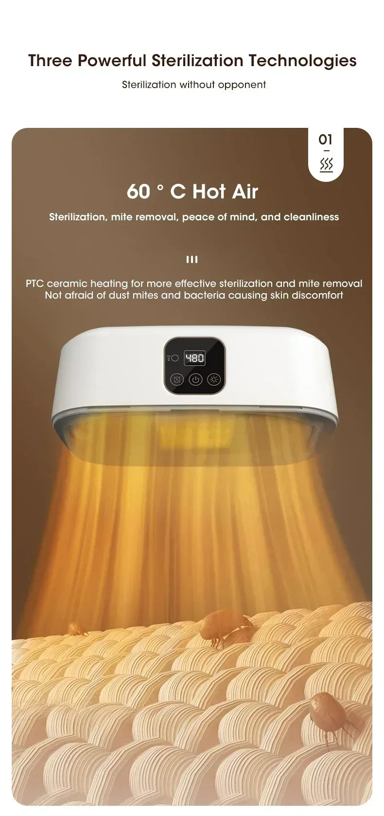 Mini Portable Dryer /Foldable Electric Dryer /Intelligent Timed Fast Drying Household Cabinet with Drying Bag Compact Travel Style