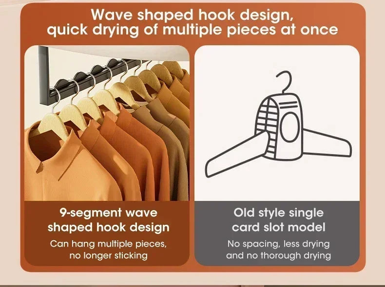 Mini Portable Dryer /Foldable Electric Dryer /Intelligent Timed Fast Drying Household Cabinet with Drying Bag Compact Travel Style