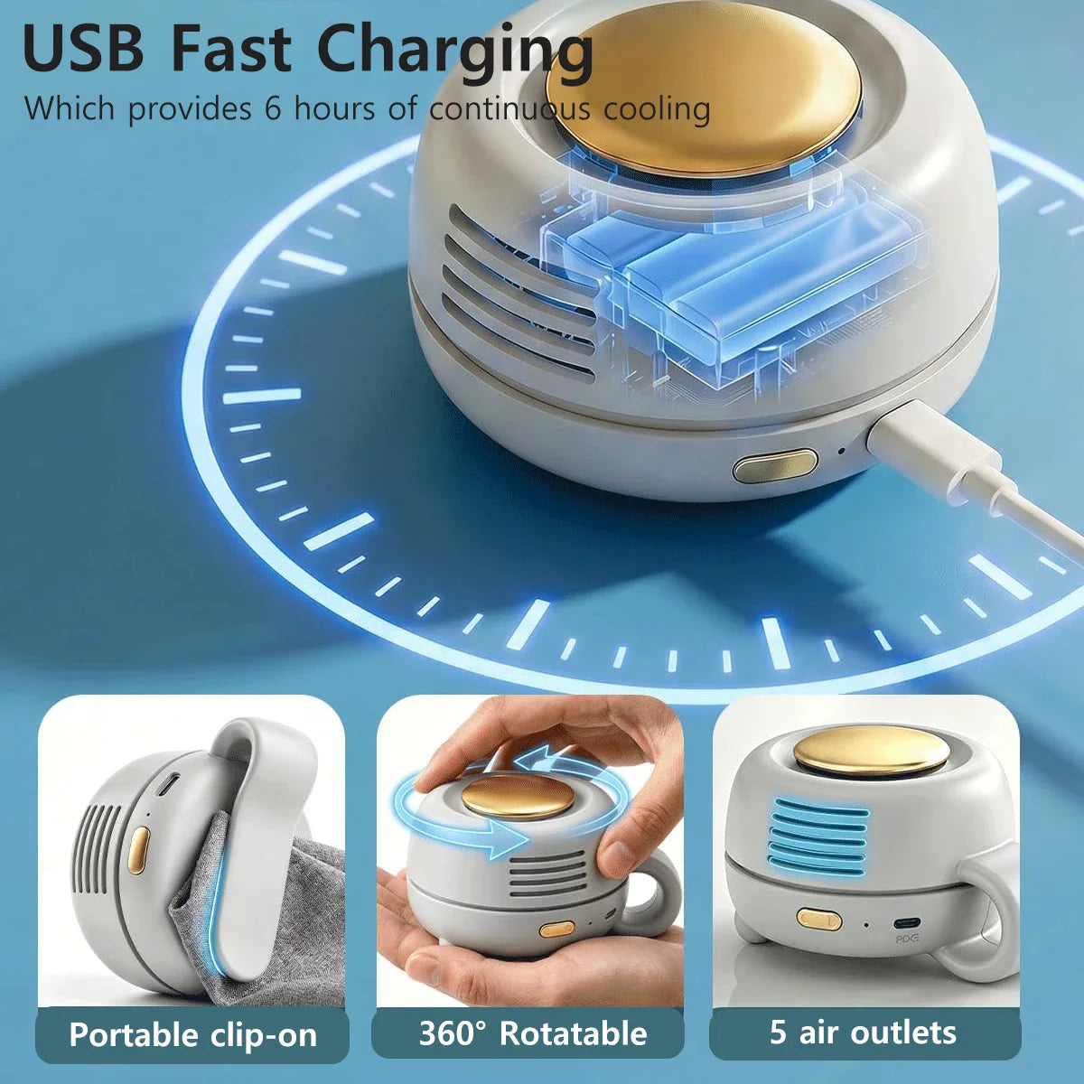 Wearable Breeze Clip Fan