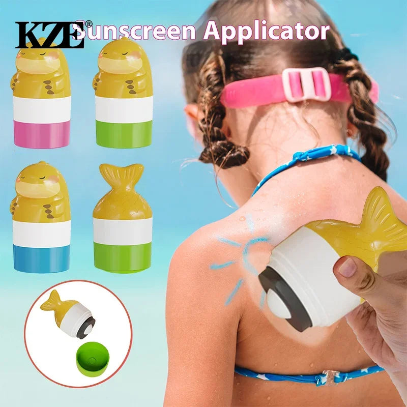 100ml Refillable Sunscreen Roll-on Applicator Portable Travel Dispenser Bottle Sunscreen Lotion Applicator Home Travel Storage