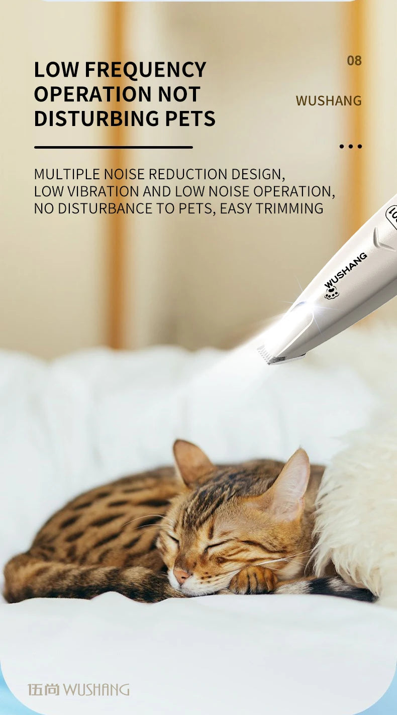 Pet Dog Electric Groomer Trimmer with LED Light