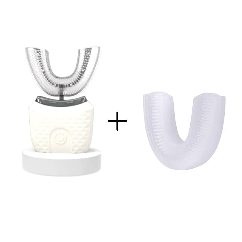 Automatic Electric Toothbrush U-Shape 360° | Hands-Free Sonic Whitening Toothbrush with Blue Light