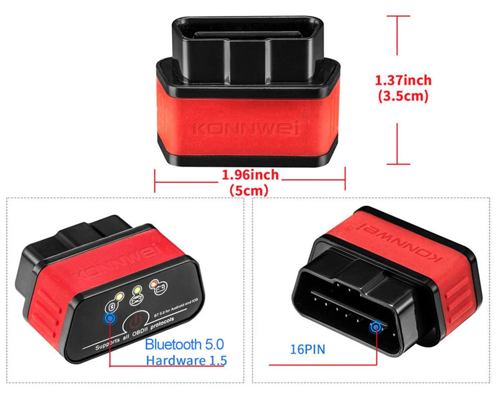 ELM327 OBD2 Bluetooth Car Scanner Vgate ICar2 V1.5 Car Diagnostic Tool for Android/PC/IOS Code Reader Car Repair