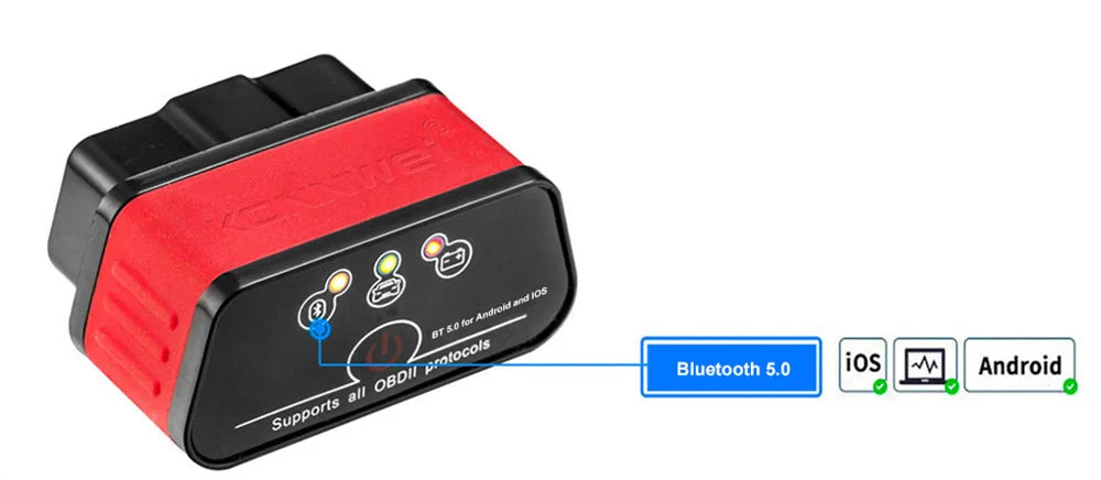 ELM327 OBD2 Bluetooth Car Scanner Vgate ICar2 V1.5 Car Diagnostic Tool for Android/PC/IOS Code Reader Car Repair