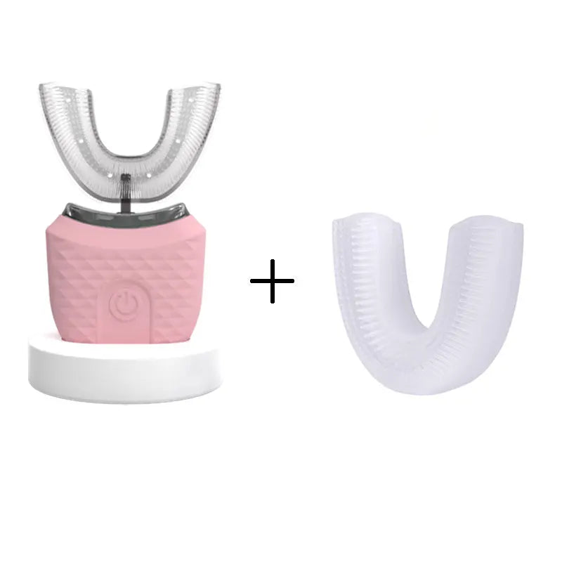 Automatic Electric Toothbrush U-Shape 360° | Hands-Free Sonic Whitening Toothbrush with Blue Light