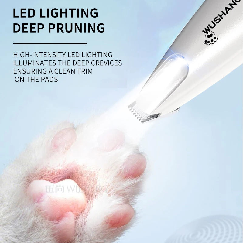 Pet Dog Electric Groomer Trimmer with LED Light
