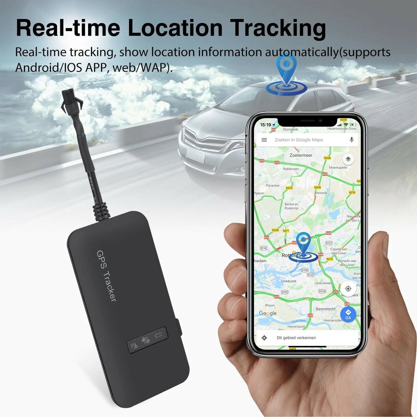 Συσκευή εντοπισμού παρακολούθησης GPS Tracker σε πραγματικό χρόνο GPRS GSM Anti Theft αυτοκινήτου/μοτοσικλέτας