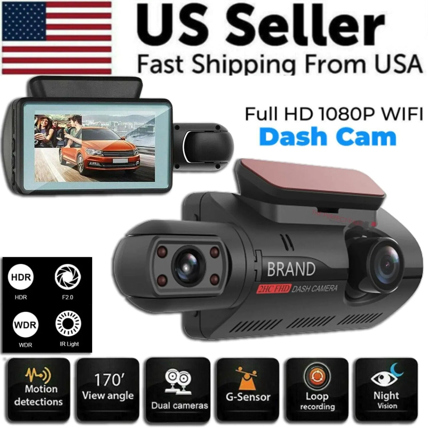 Dual Lens Dash Cam Pro