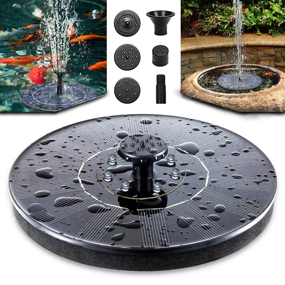 Solar Power Bird Bath Fountain Pump Upgrade 1,4W Ηλιακό συντριβάνι με 4 ακροφύσια