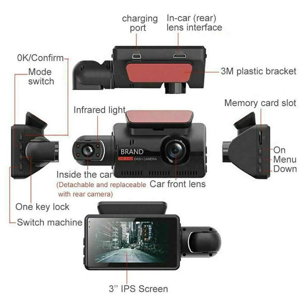 Dual Lens Dash Cam Pro