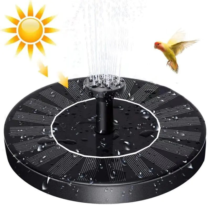 Solar Power Bird Bath Fountain Pump Upgrade 1.4W Solar Fountain With 4 Nozzle