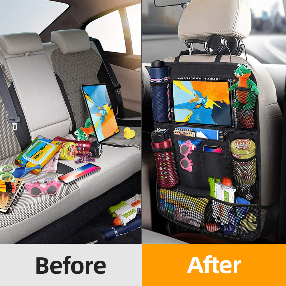 Organizer πίσω καθίσματος αυτοκινήτου με θήκη για tablet με οθόνη αφής